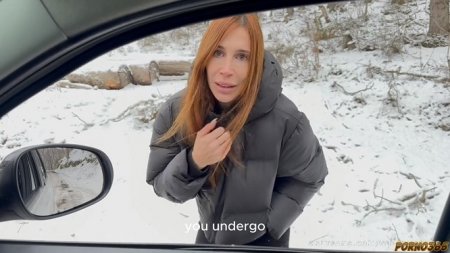 Подобрал на дороге замершую красотку и поимел